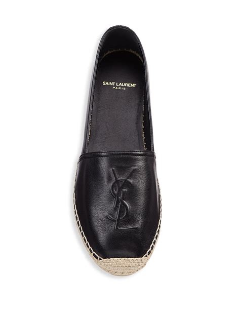 ysl logo leather espadrilles|ysl flat sandals sale.